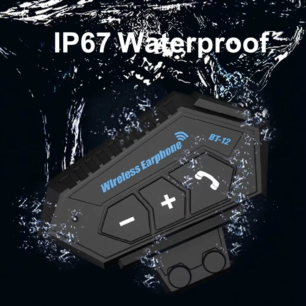 Motorcycle Bluetooth Helmet Earphones Bluetooth 5.0 Earphones Hands-Free Stereo Earbuds Wireless Earphones Bicycle Earphones